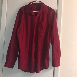 2 for 15 George red button up shirt
